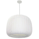 Dainolite 1 Light Pendant Slit Shade Linda White White MIA-181P-195F