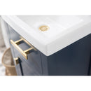 Water Creation 18" Monarch Blue MDF Single Bowl Ceramics Top Vanity with Single Door From The MIA Collection MI18CR06MB-000000000