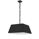 Dainolite 1 Light Medium Black Milano Pendant Black Shade MIL-M-BK-797