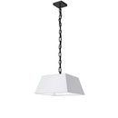 Dainolite 1 Light Small Black Milano Pendant White Shade MIL-S-BK-790