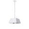 Dainolite 1 Light Small White Milano Pendant White and Silver Shade MIL-S-WH-691