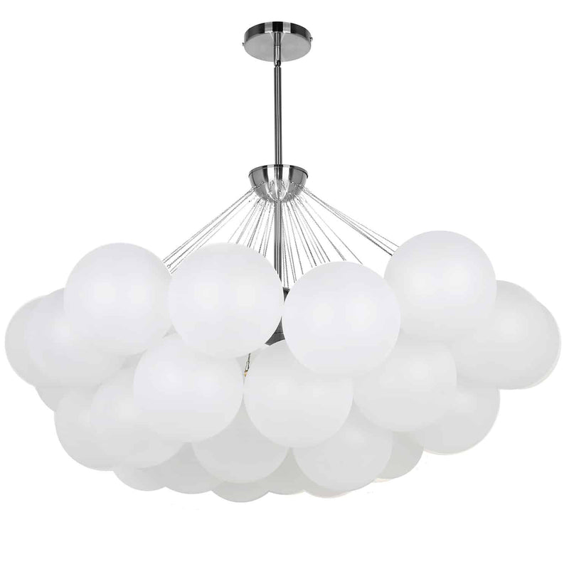 Dainolite 8 Light Halogen Chandelier Polished Chrome Finish with Frosted Glass MLS-358C-PC-FR