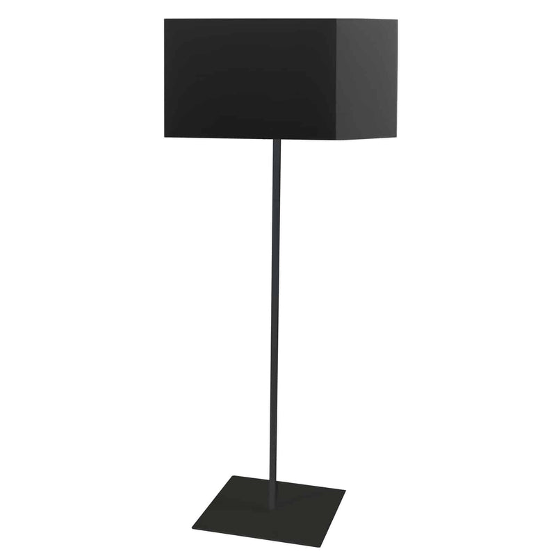Dainolite 1 Light Square Floor Lamp W/ Jtone Black Shade MM201F-BK-797