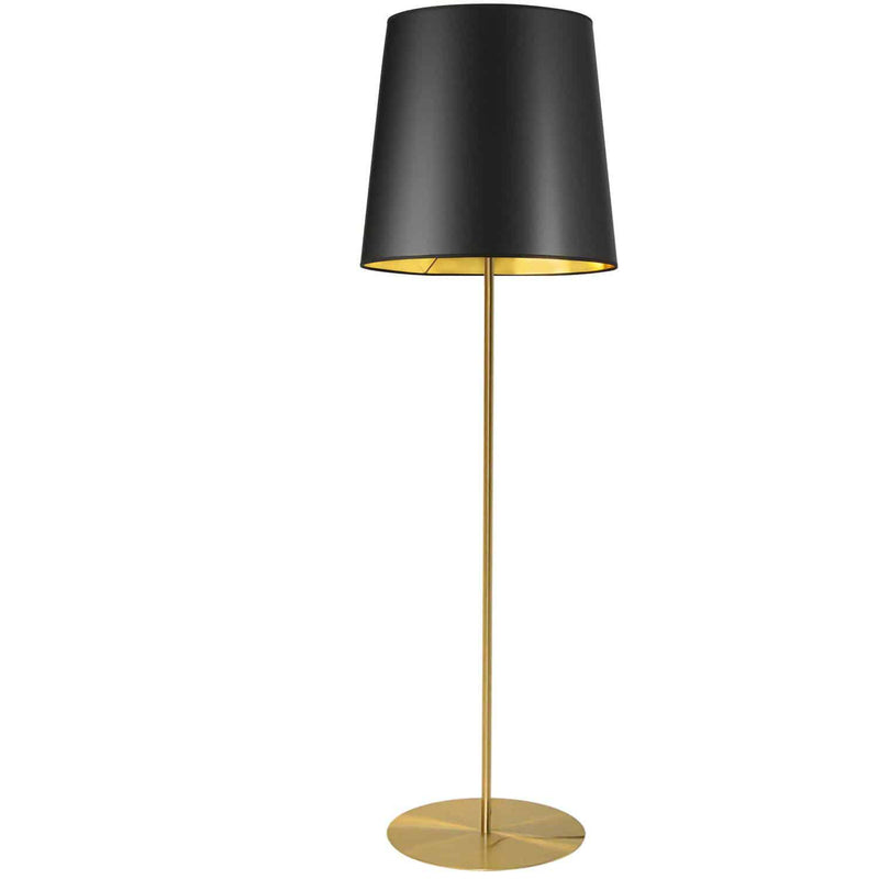 Dainolite 1 Light Drum Floor Lamp W/ Jtone Blk/Gld Shade Agb MM681F-AGB-698