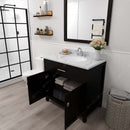 Modern Fittings Caroline 36" Single Bath Vanity with Calacatta Quartz Top and Round Sink