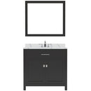 Modern Fittings Caroline 36" Single Bath Vanity with Calacatta Quartz Top and Round Sink Faucet