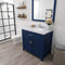 Modern Fittings Caroline 36" Single Bath Vanity with Calacatta Quartz Top and Round Sink