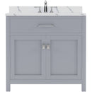 Modern Fittings Caroline 36" Single Bath Vanity with Calacatta Quartz Top and Round Sink