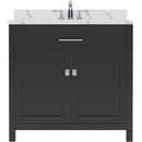 Modern Fittings Caroline 36" Single Bath Vanity with Calacatta Quartz Top and Square Sink