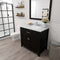 Modern Fittings Caroline 36" Single Bath Vanity with Calacatta Quartz Top and Square Sink