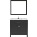 Modern Fittings Caroline 36" Single Bath Vanity with Calacatta Quartz Top and Square Sink Faucet