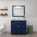 Modern Fittings Caroline 36" Single Bath Vanity with Calacatta Quartz Top and Square Sink