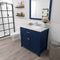 Modern Fittings Caroline 36" Single Bath Vanity with Calacatta Quartz Top and Square Sink