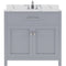 Modern Fittings Caroline 36" Single Bath Vanity with Calacatta Quartz Top and Square Sink