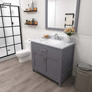 Modern Fittings Caroline 36" Single Bath Vanity with Calacatta Quartz Top and Square Sink