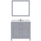 Modern Fittings Caroline 36" Single Bath Vanity with Calacatta Quartz Top and Square Sink