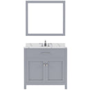 Modern Fittings Caroline 36" Single Bath Vanity with Calacatta Quartz Top and Square Sink Faucet