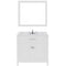 Modern Fittings Caroline 36" Single Bath Vanity with Calacatta Quartz Top and Square Sink