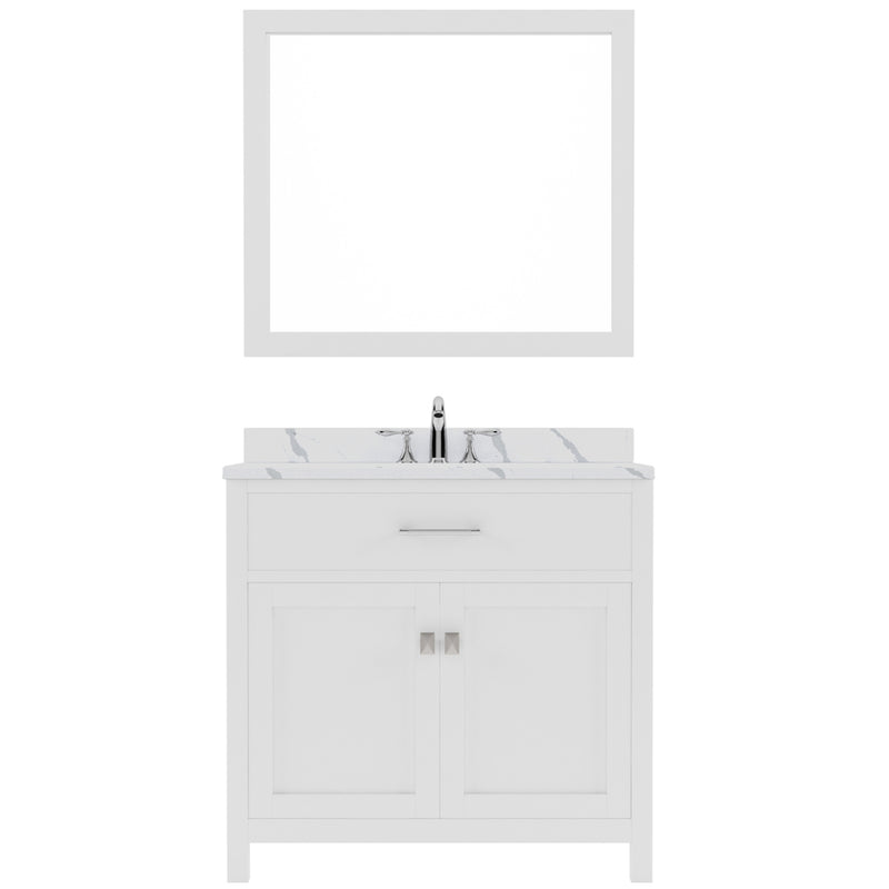 Modern Fittings Caroline 36" Single Bath Vanity with Calacatta Quartz Top and Square Sink