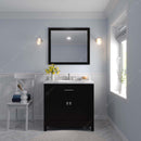 Modern Fittings Caroline 36" Single Bath Vanity with Cultured Marble Quartz Top and Round Sink