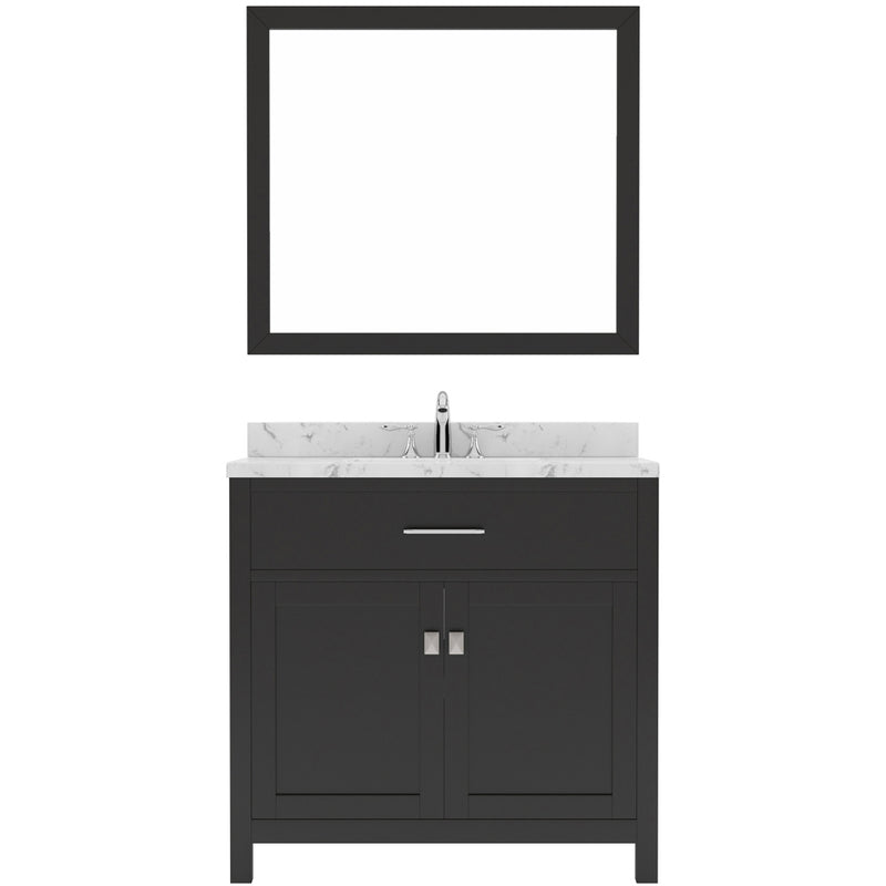 Modern Fittings Caroline 36" Single Bath Vanity with Cultured Marble Quartz Top and Round Sink