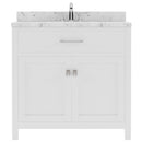 Modern Fittings Caroline 36" Single Bath Vanity with Cultured Marble Quartz Top and Round Sink