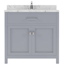 Modern Fittings Caroline 36" Single Bath Vanity with Cultured Marble Quartz Top and Square Sink