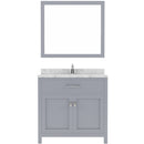 Modern Fittings Caroline 36" Single Bath Vanity with Cultured Marble Quartz Top and Square Sink