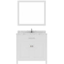 Modern Fittings Caroline 36" Single Bath Vanity with Cultured Marble Quartz Top and Square Sink Faucet