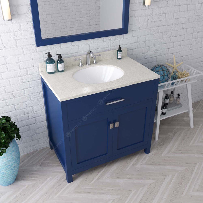 Modern Fittings Caroline 36" Single Bath Vanity with Quartz Top and Round Sink