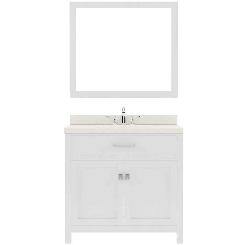 Modern Fittings Caroline 36" Single Bath Vanity with Quartz Top and Round Sink Faucet