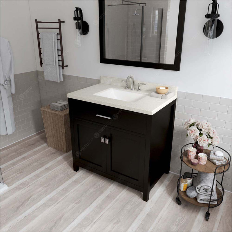 Modern Fittings Caroline 36" Single Bath Vanity with Quartz Top and Square Sink