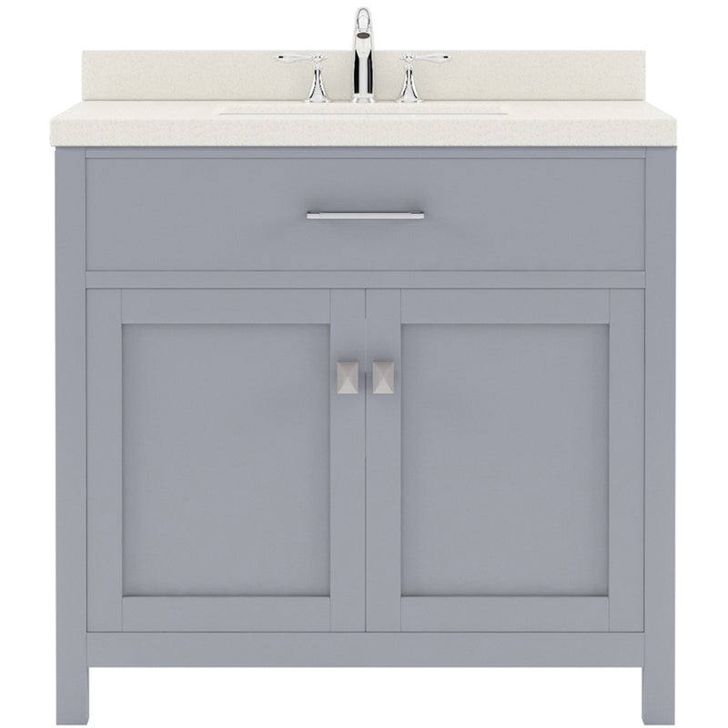 Modern Fittings Caroline 36" Single Bath Vanity with Quartz Top and Square Sink