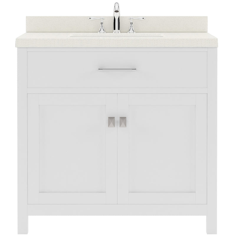 Modern Fittings Caroline 36" Single Bath Vanity with Quartz Top and Square Sink