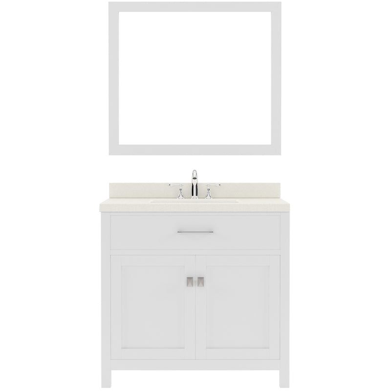 Modern Fittings Caroline 36" Single Bath Vanity with Quartz Top and Square Sink Faucet