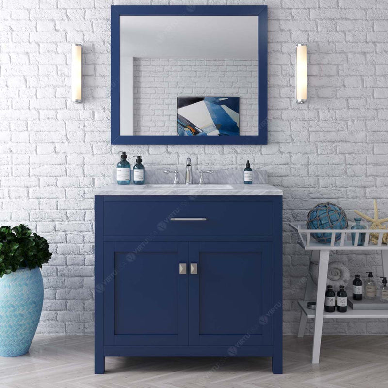 Modern Fittings Caroline 36" Single Bath Vanity with Marble Top and Round Sink Faucet