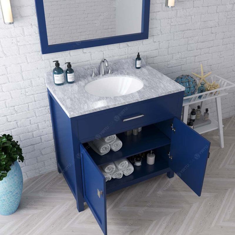 Modern Fittings Caroline 36" Single Bath Vanity with Marble Top and Round Sink Faucet