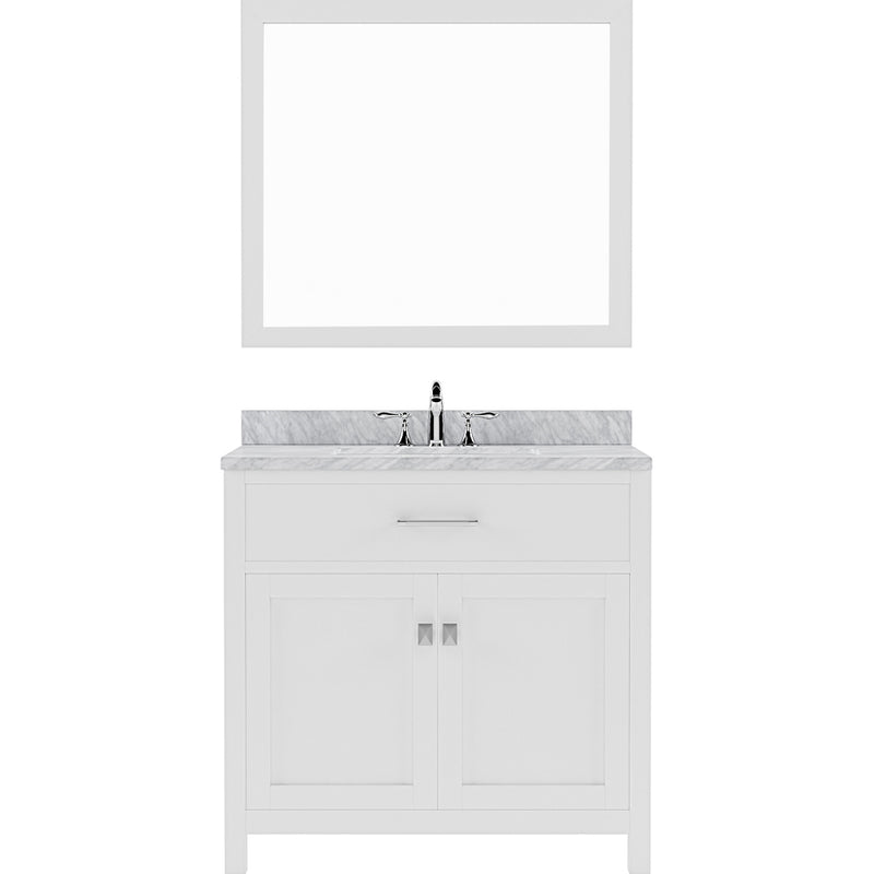 Modern Fittings Caroline 36" Single Bath Vanity with Marble Top and Round Sink