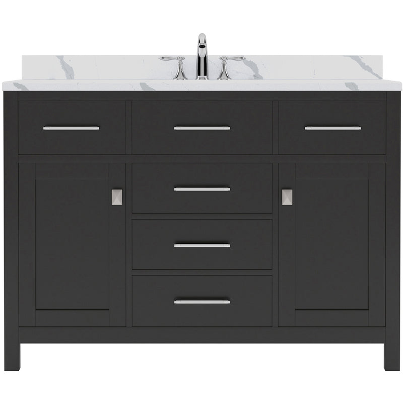 Modern Fittings Caroline 48" Single Bath Vanity with Calacatta Quartz Top and Round Sink