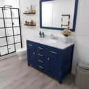 Modern Fittings Caroline 48" Single Bath Vanity with Calacatta Quartz Top and Round Sink