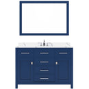 Modern Fittings Caroline 48" Single Bath Vanity with Calacatta Quartz Top and Round Sink Faucet