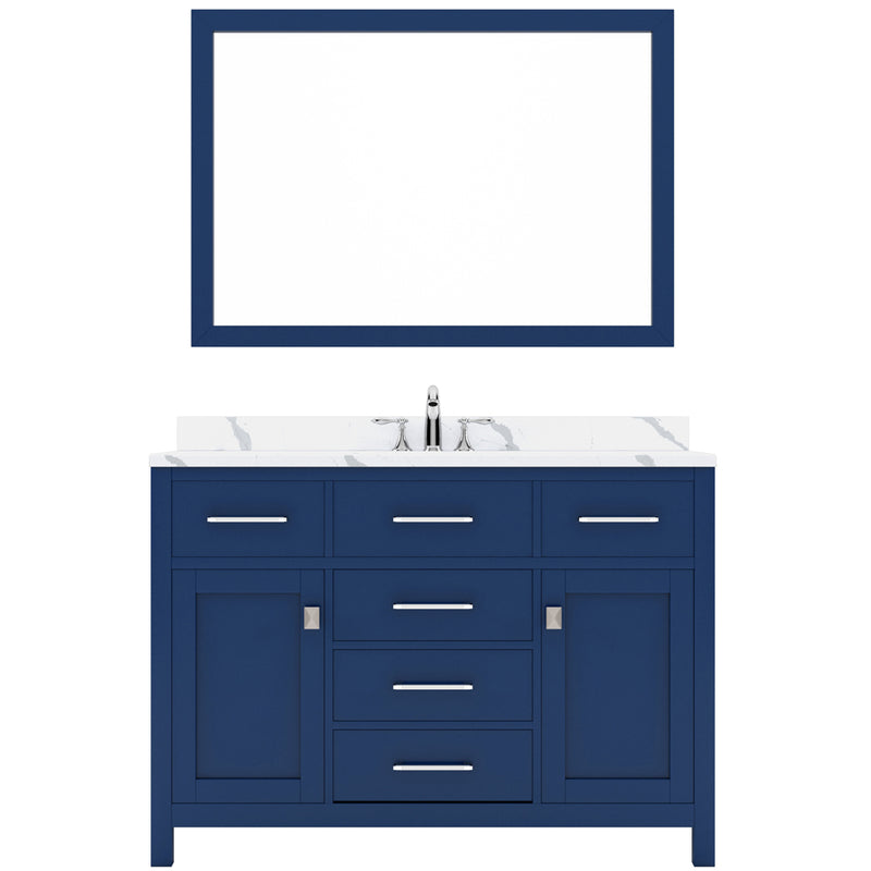 Modern Fittings Caroline 48" Single Bath Vanity with Calacatta Quartz Top and Round Sink Faucet