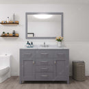 Modern Fittings Caroline 48" Single Bath Vanity with Calacatta Quartz Top and Round Sink