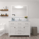 Modern Fittings Caroline 48" Single Bath Vanity with Calacatta Quartz Top and Round Sink Faucet