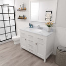 Modern Fittings Caroline 48" Single Bath Vanity with Calacatta Quartz Top and Round Sink Faucet