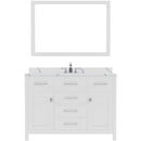 Modern Fittings Caroline 48" Single Bath Vanity with Calacatta Quartz Top and Round Sink Faucet