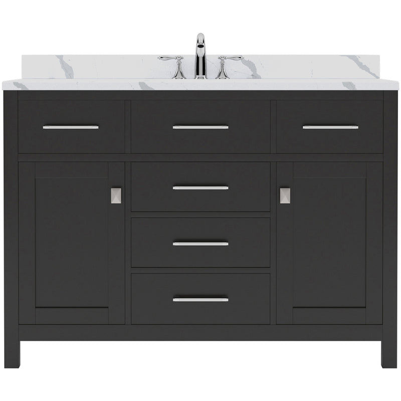 Modern Fittings Caroline 48" Single Bath Vanity with Calacatta Quartz Top and Square Sink