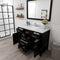 Modern Fittings Caroline 48" Single Bath Vanity with Calacatta Quartz Top and Square Sink Faucet