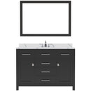 Modern Fittings Caroline 48" Single Bath Vanity with Calacatta Quartz Top and Square Sink