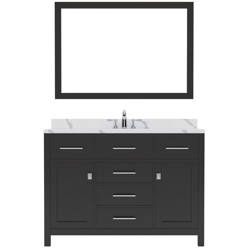 Modern Fittings Caroline 48" Single Bath Vanity with Calacatta Quartz Top and Square Sink